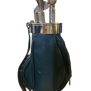 Golf Bag Pen/pencil for desk Cup Leather green Things Remembered Read Details